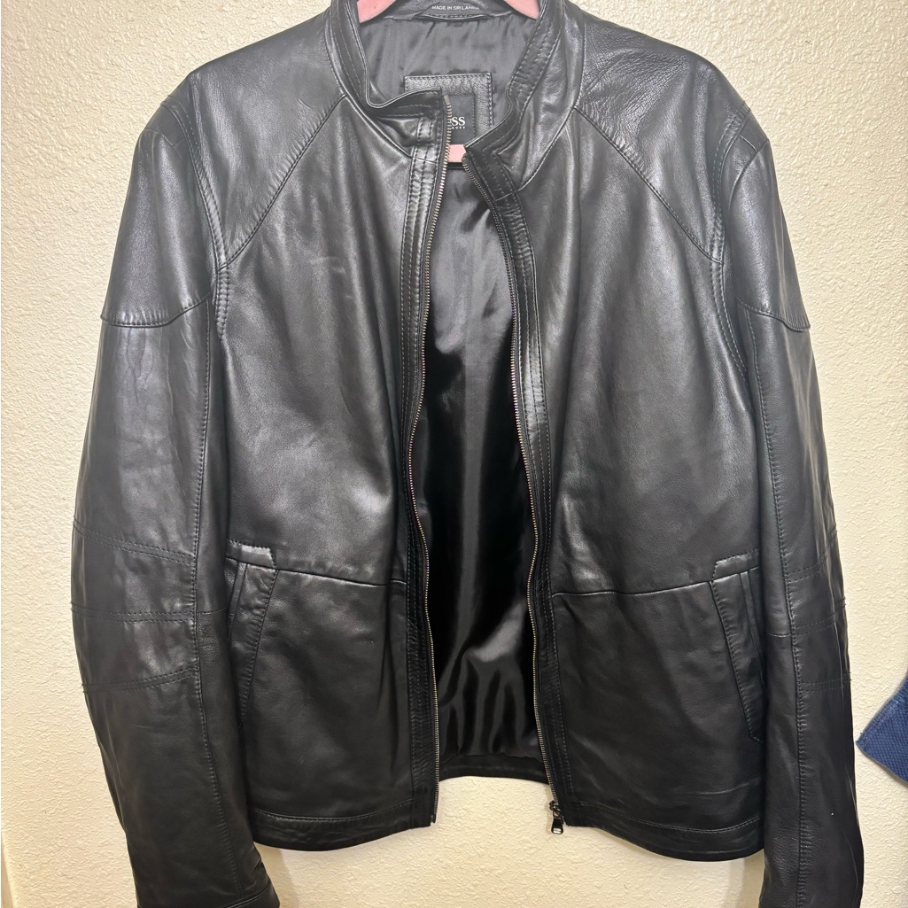 Men's Hugo Boss Black Leather Jacket